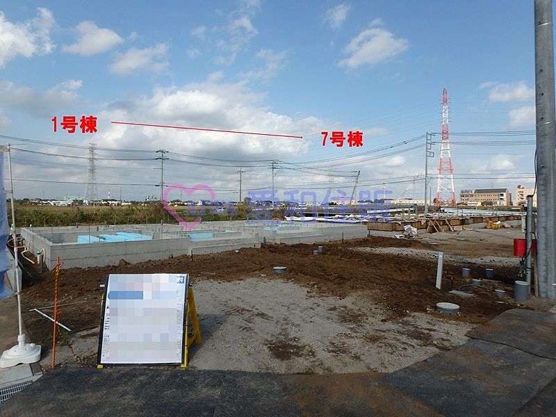 坂戸市片柳新築物件全7棟　長閑な立地　区画整理地内　 南道路
